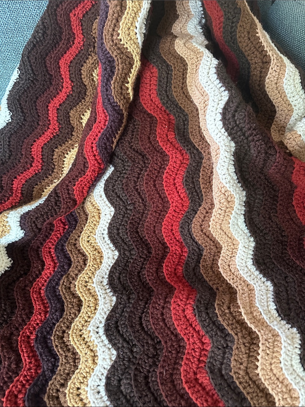 Vintage chevron throw blanket